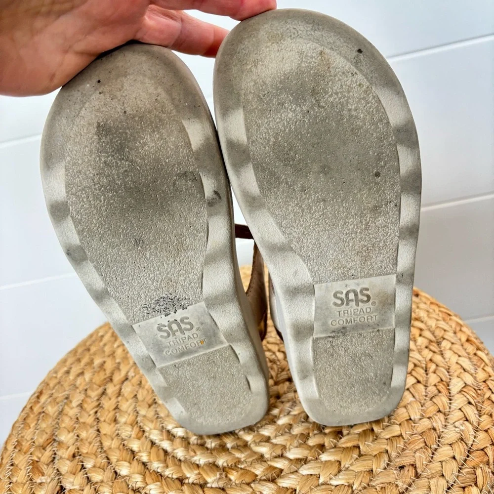 SAS Women's Marina Soft Gold Breathable Comfort Sandal Size 6.5